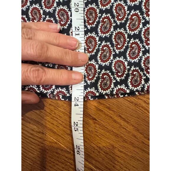 Ali Miles Womens Patchwork Prarie Print V-Neck Boho Top 3/4 Sleeves Large - Picture 4 of 6